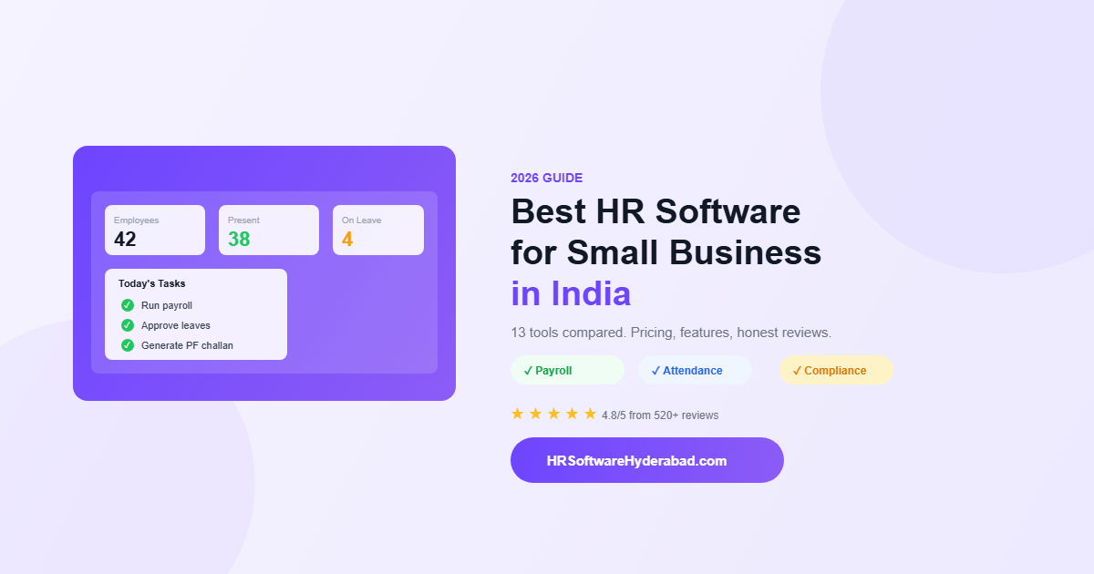 Best HR software for small businesses in India 2026 comparison guide