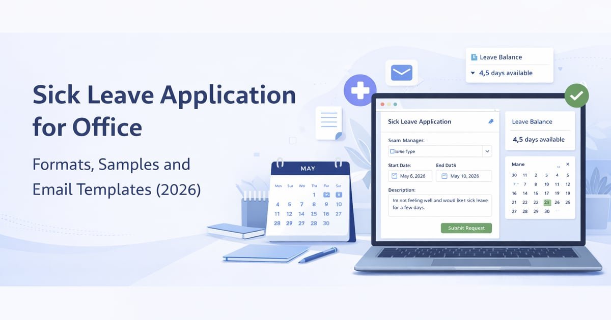 Sick Leave Application for Office - Formats Samples and Email Templates