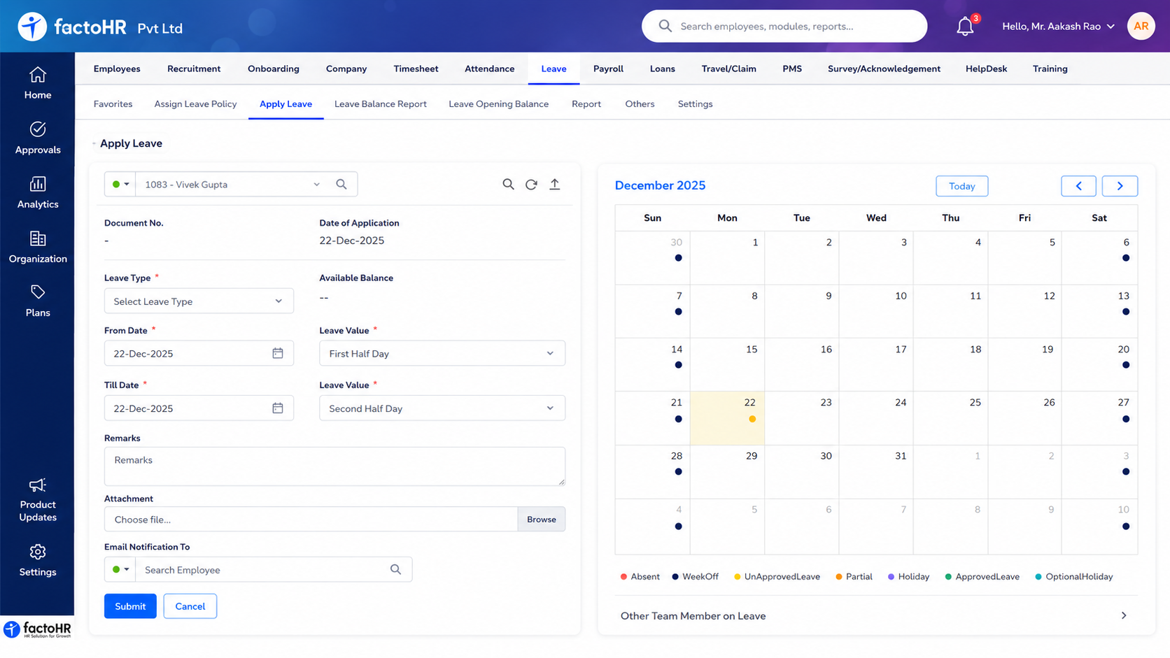 Easy Leave and Attendance Requests