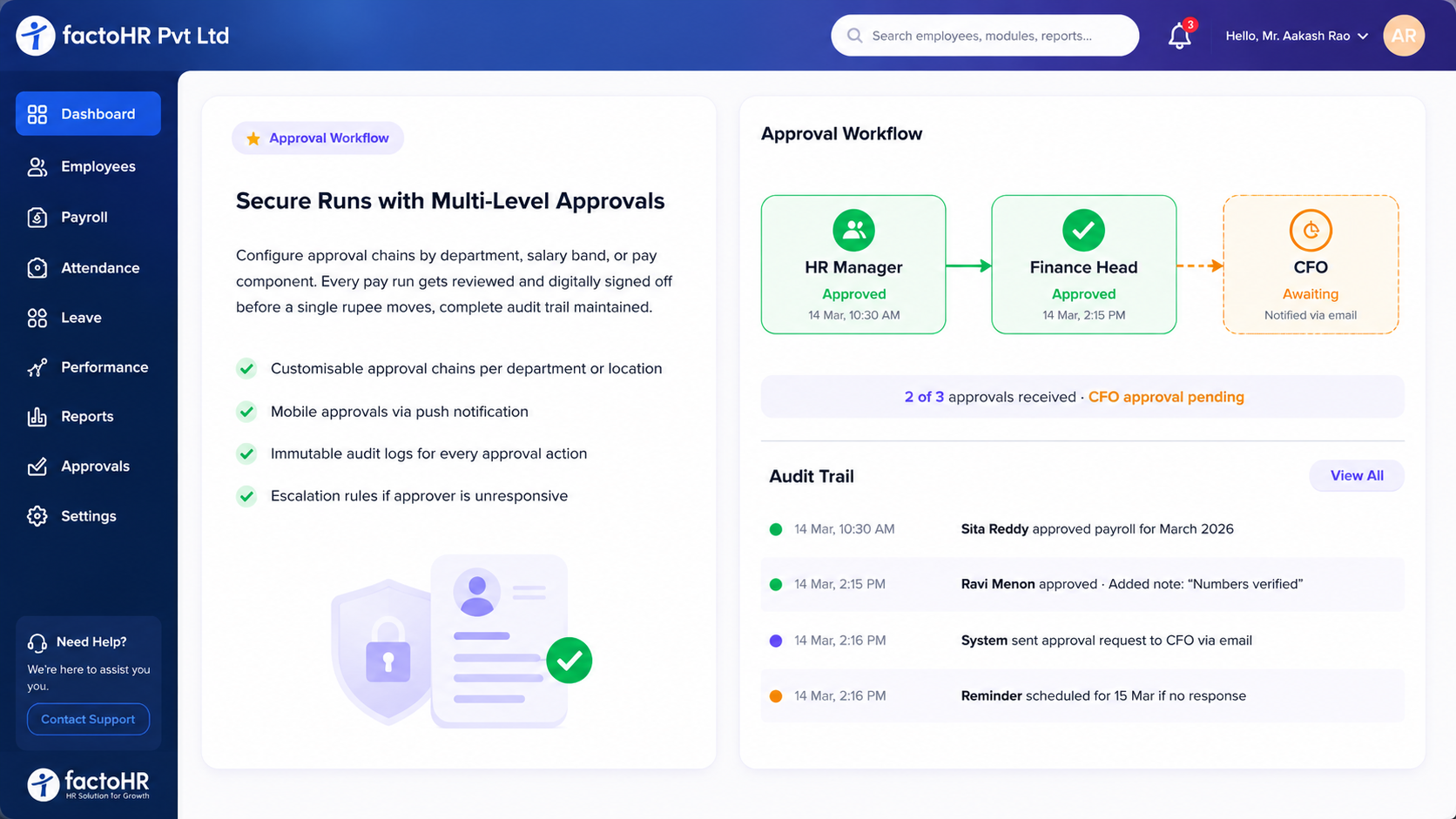 Secure Runs with Multi-Level Approvals