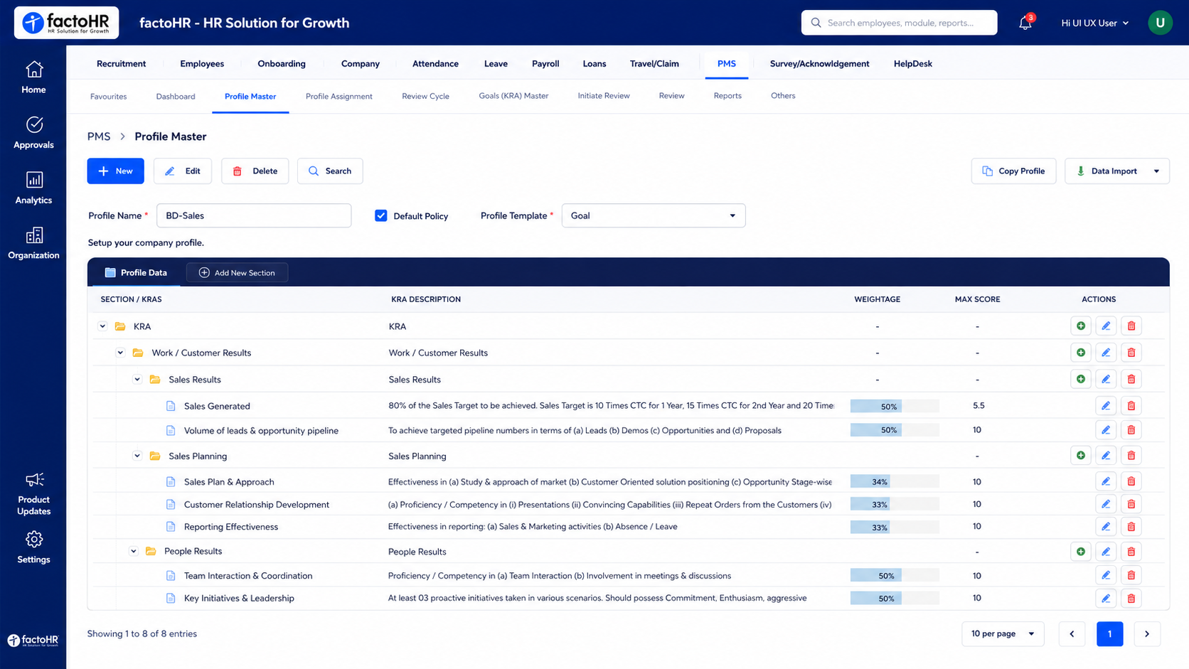 1-on-1 meeting template with agenda items, action tracking, and career development notes