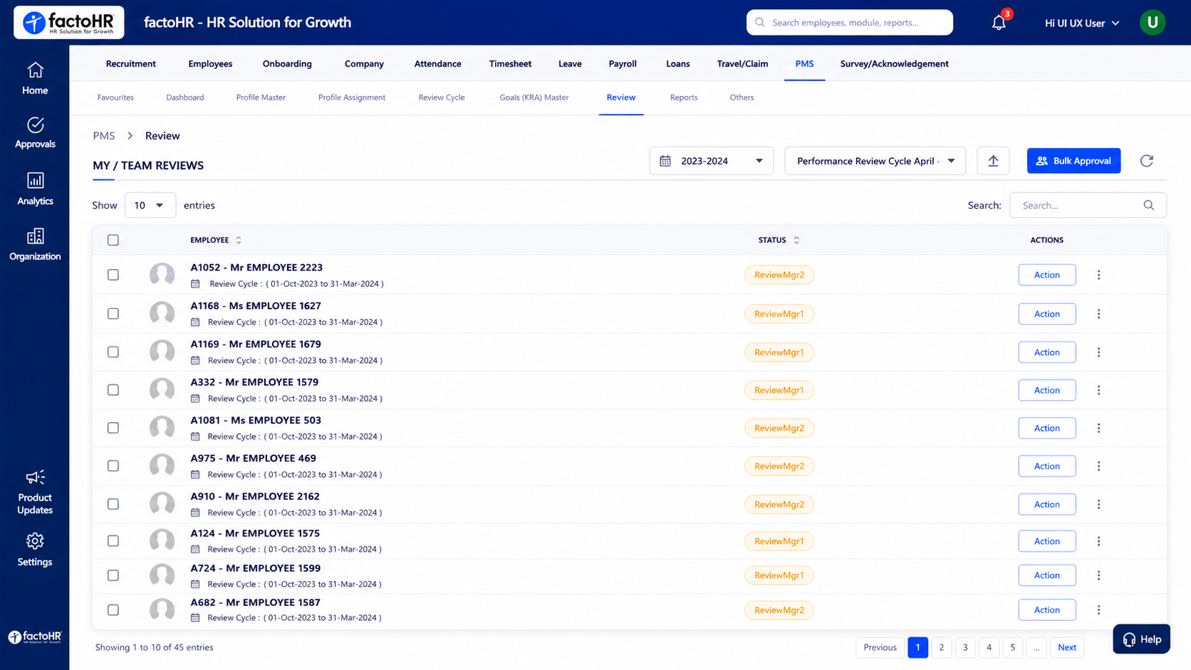 360 degree review dashboard showing multi-rater feedback scores and competency breakdown
