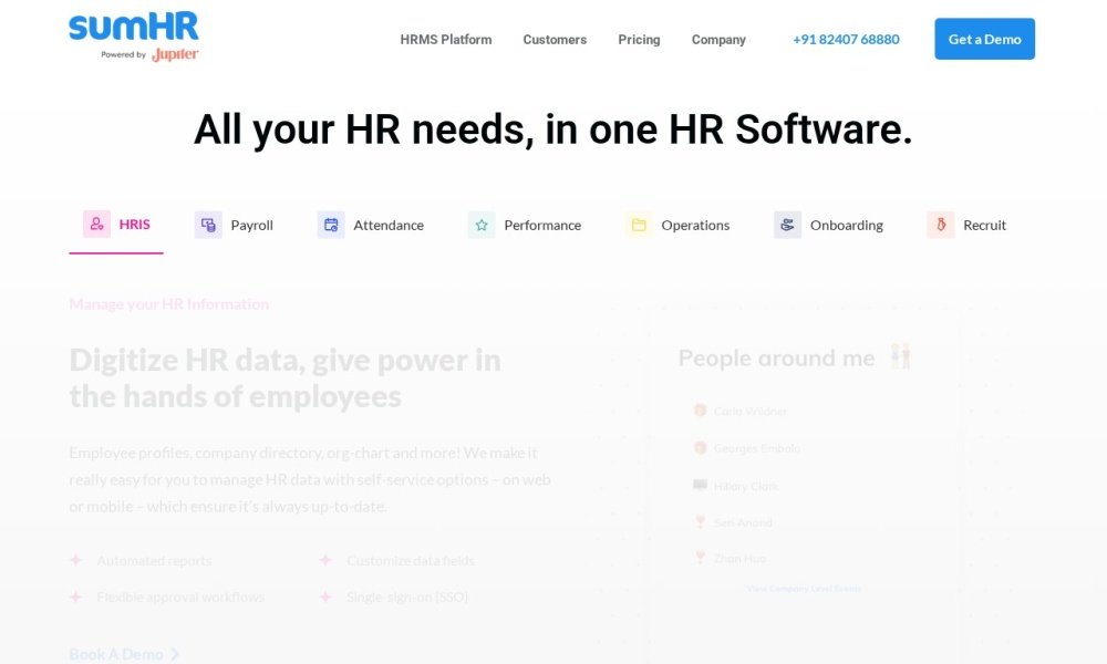 sumHR attendance management software
